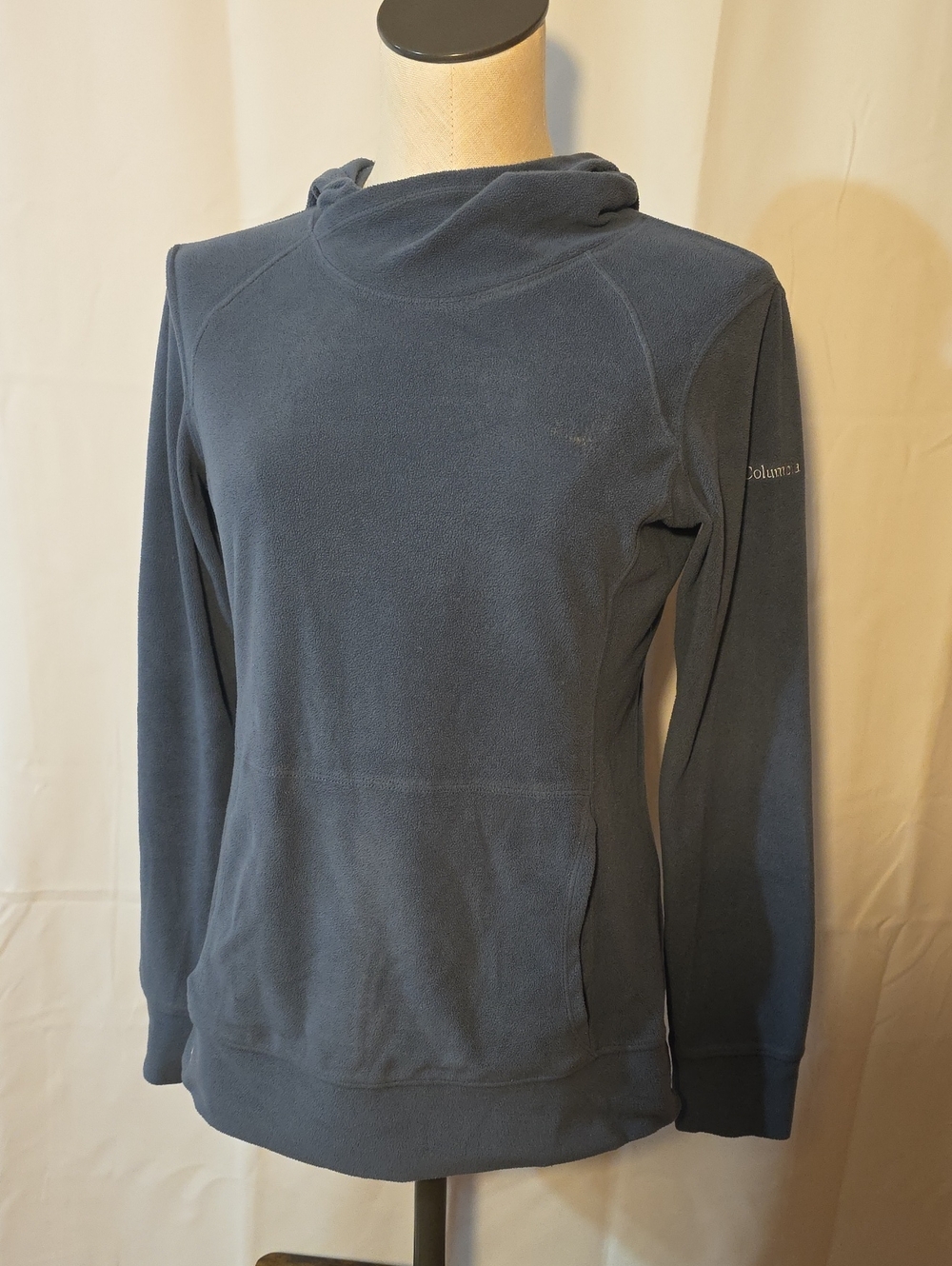 Columbia Gray Blue Fleece Hoodie Pullover